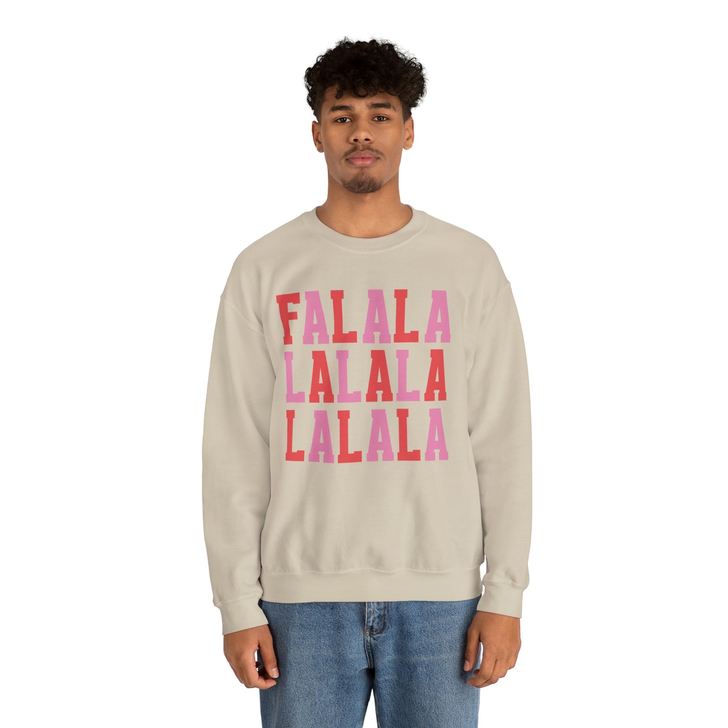 Falalalala Simple Minimalist Christmas Crewneck Sweatshirt