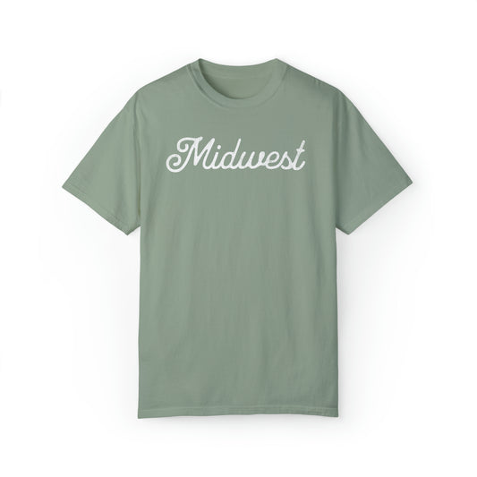 Midwest Comfort Colors Tshirt, Simple Minimalist Midwest Tee, Vintage Feel Oversized Trendy Shirt