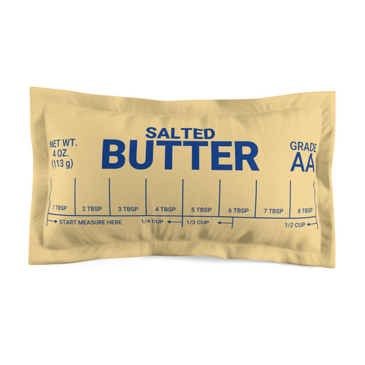 Charming Butter-Themed Pillow Sham, Cozy Bedroom Decor, Culinary Gift, Kitchen Aesthetic, Farmhouse Bedroom