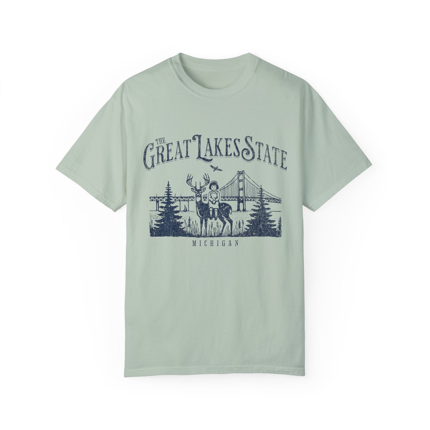 Michigan Comfort Colors Tshirt, Great Lakes State Funny Graphic Tee