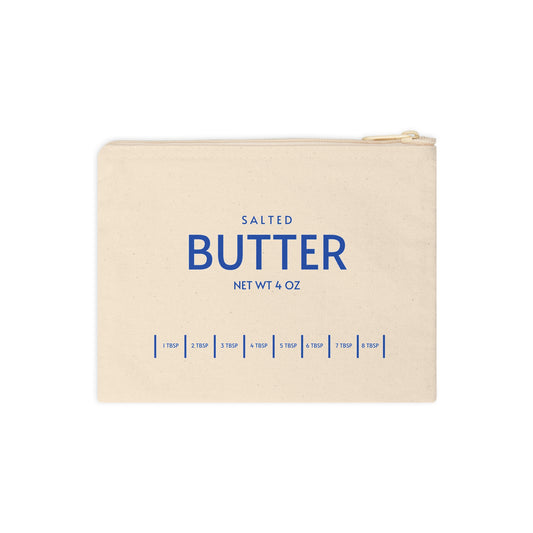 Butter Zipper Pouch, Funny Food Accessories, Gifts for Bakers, Foodies, Chefs, Kitchen Organizer, Small Makeup Bag, Cute Coin Purse, Travel