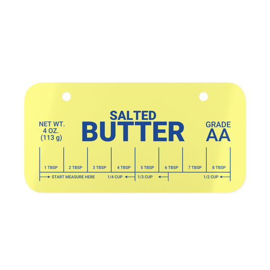 Bike Plate, Butter Mini License Plate for Bicycles, Funny Bicycle License Plate, Cycling Gift, Bike Decor, Custom Mini License Plate