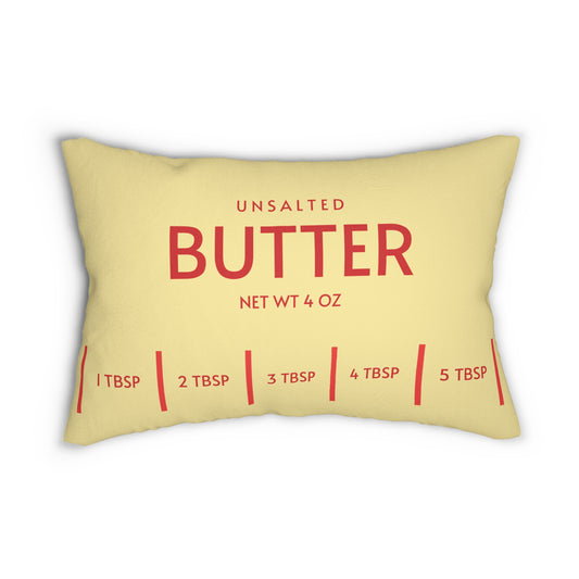 Lumbar Pillow - Unsalted Butter Cute Foodie Home Decor