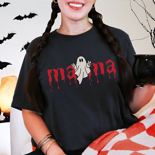 Mama Halloween Tee | Spooky Mom Ghost T-shirt