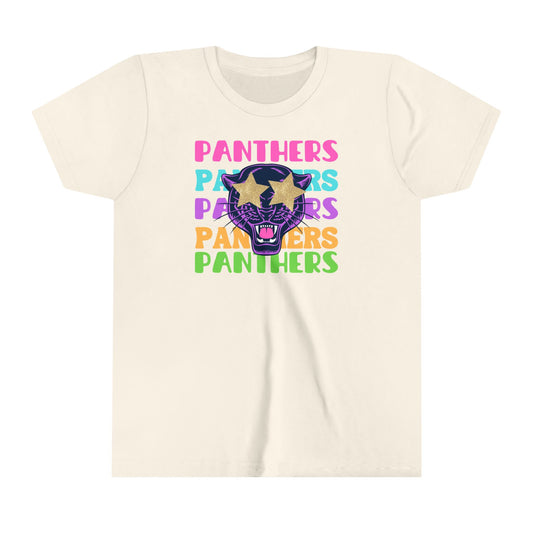 Panthers Preppy Star Gameday YOUTH tee