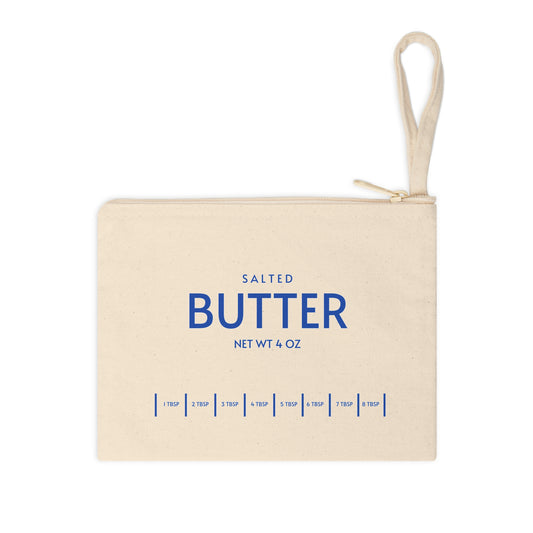 Butter Zipper Pouch, Funny Food Accessories, Gifts for Bakers, Foodies, Chefs, Kitchen Organizer, Small Makeup Bag, Cute Coin Purse, Travel