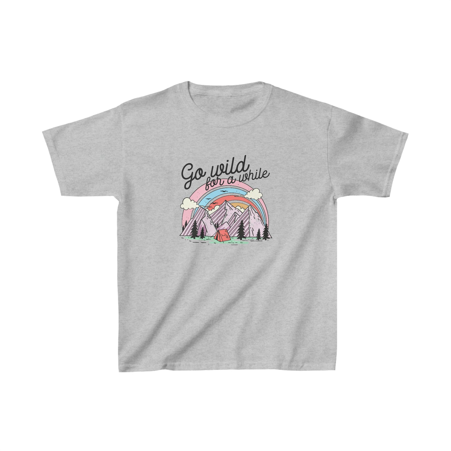 Go Wild For Awhile Tshirt | Youth Colorful Adventure Shirt