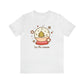 Retro Christmas Tee | Winter Snow Globe T-shirt, Pink Neutral Xmas Shirt