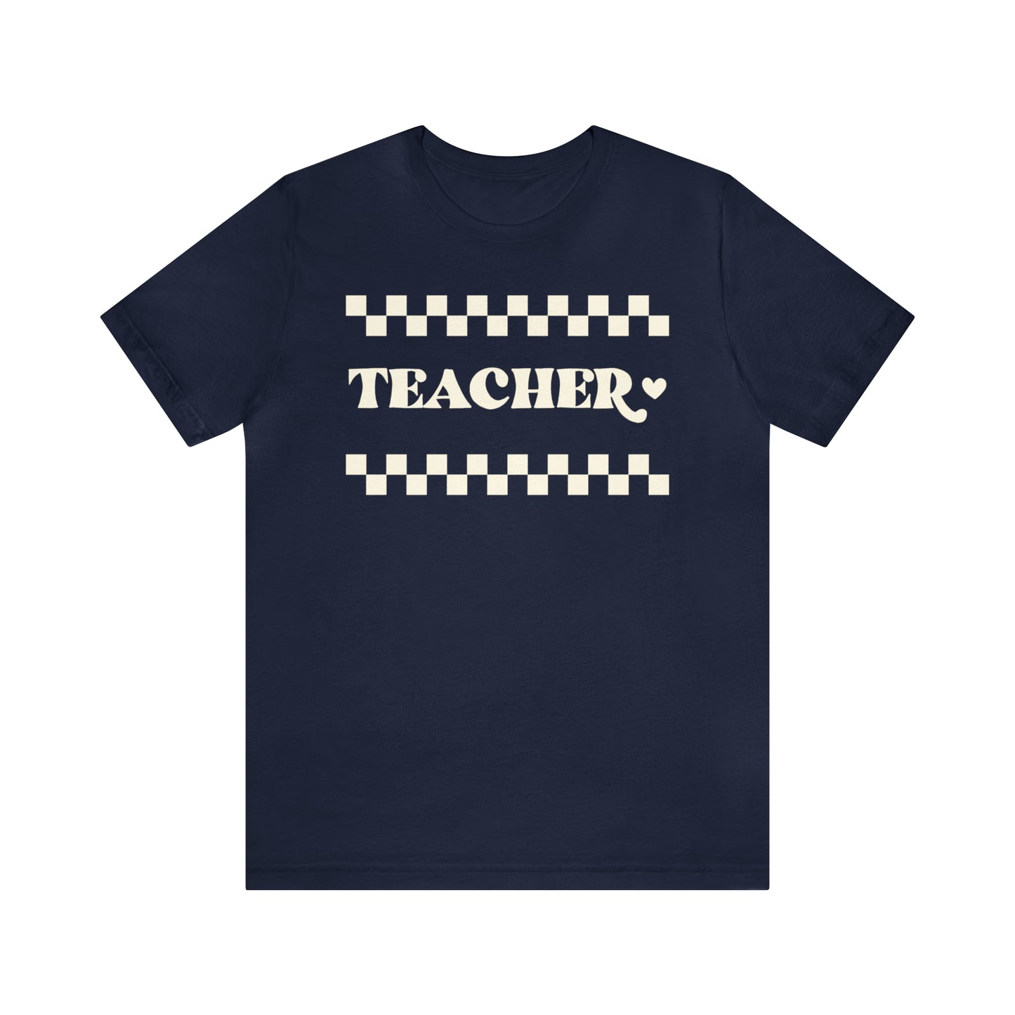 Teacher Vibes, Checkered Teacher Tshirt, Back to School Shirt for Teachers