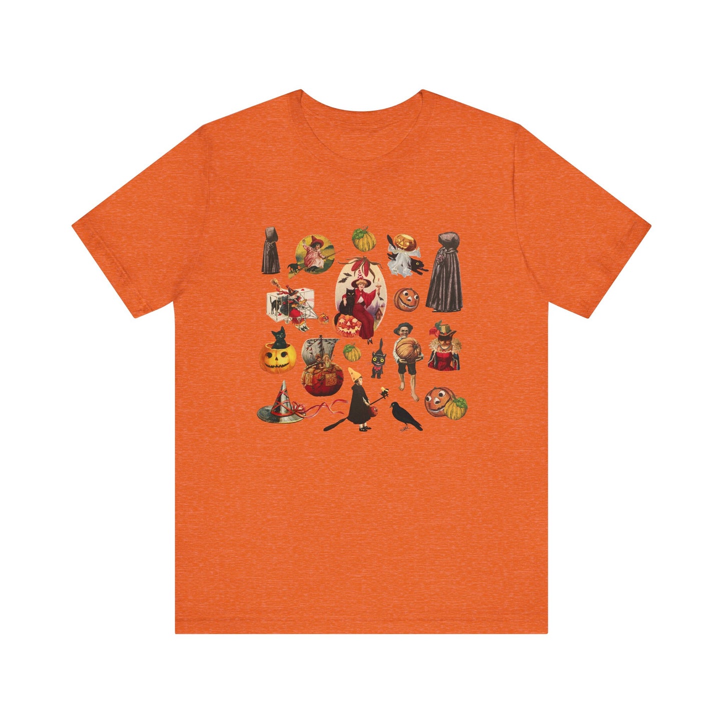 Vintage Halloween Collage Tee, Creepy Spooky Season Graphic Tshirt