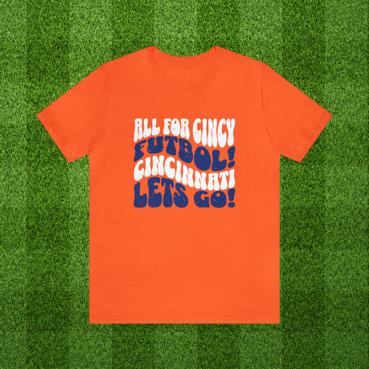 Cincy Soccer Retro Vibes Tshirt, Cincinnati Futbol Trendy Game Day Tee