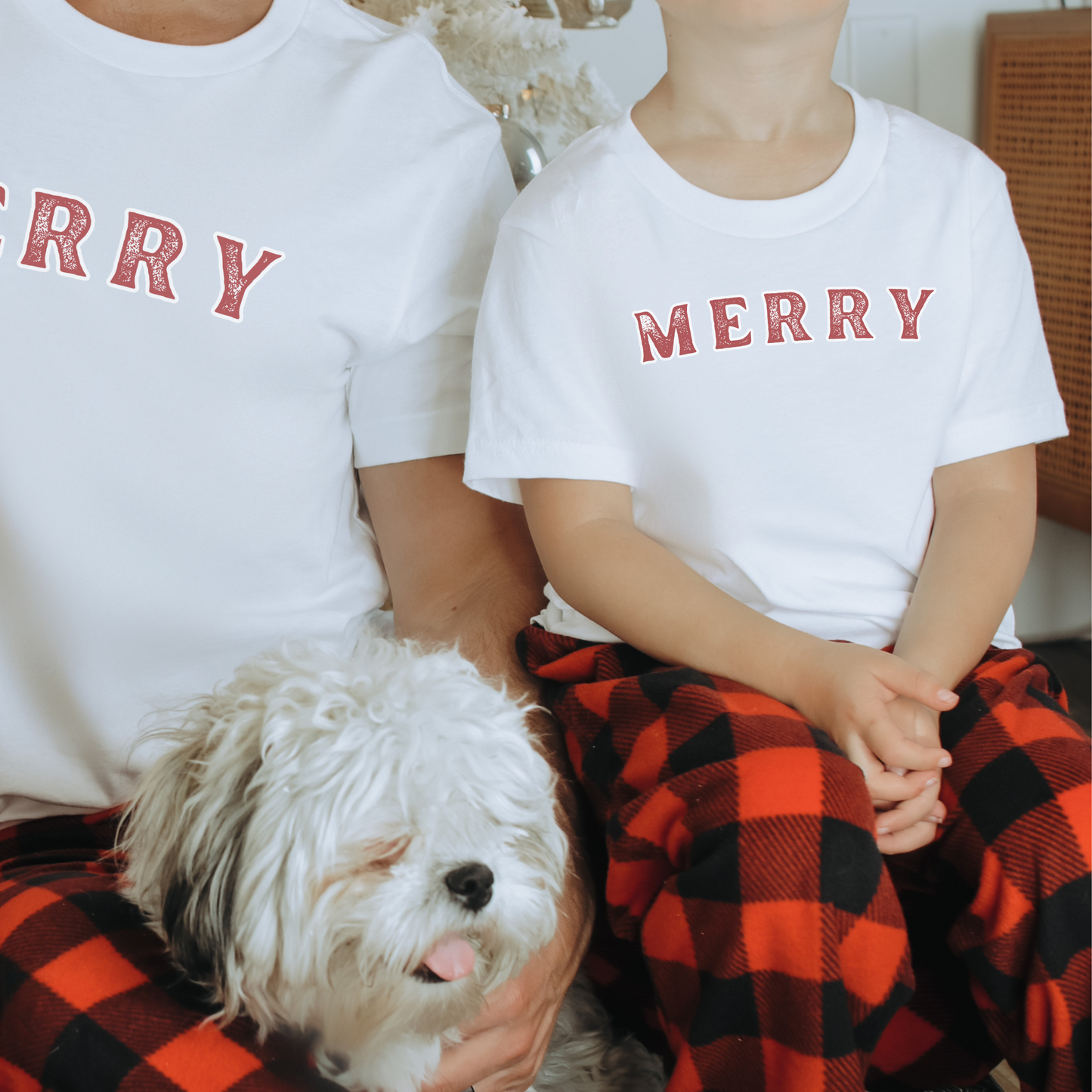 Youth Christmas Tee, Kids Merry Xmas Short Sleeve Tee