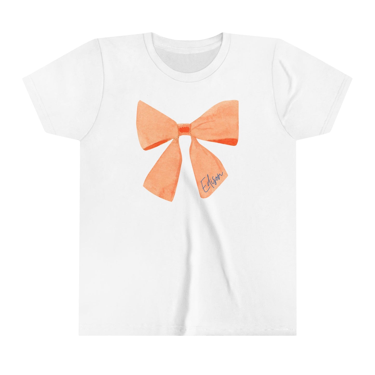 Edison Chargers Bow YOUTH T-Shirt | Script Edison Bow