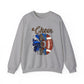 Cheer Mom Cheetah Crewneck | Blue Cheer Mom Sweatshirt