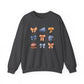 Edison Chargers Football Crewneck | Orange & Blue Watercolor Bow Sweatshirt