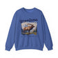 Vintage-style sweatshirt featuring a Montana elk graphic with mountain scenery and “Stay Wild” and “Big Sky Country” text.