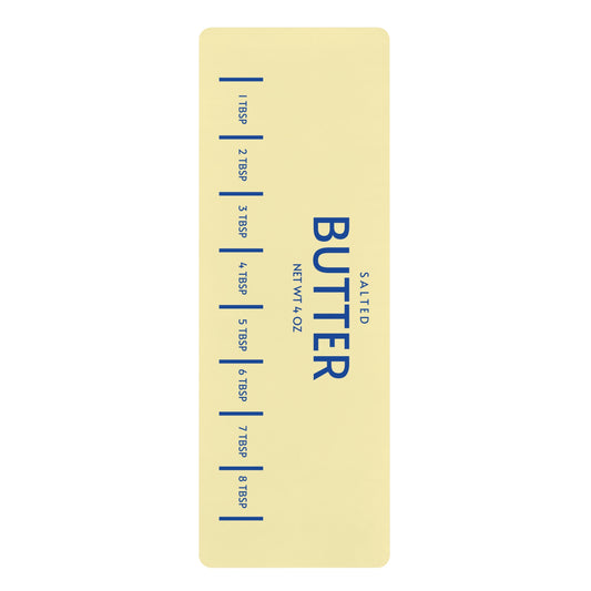 Butter Yoga Mat - Funny Rubber Mat for Foodies and Yoga Lovers, Kitchen Decor, Novelty Gift, Exercise Equipment, Workout Gear, Fitness