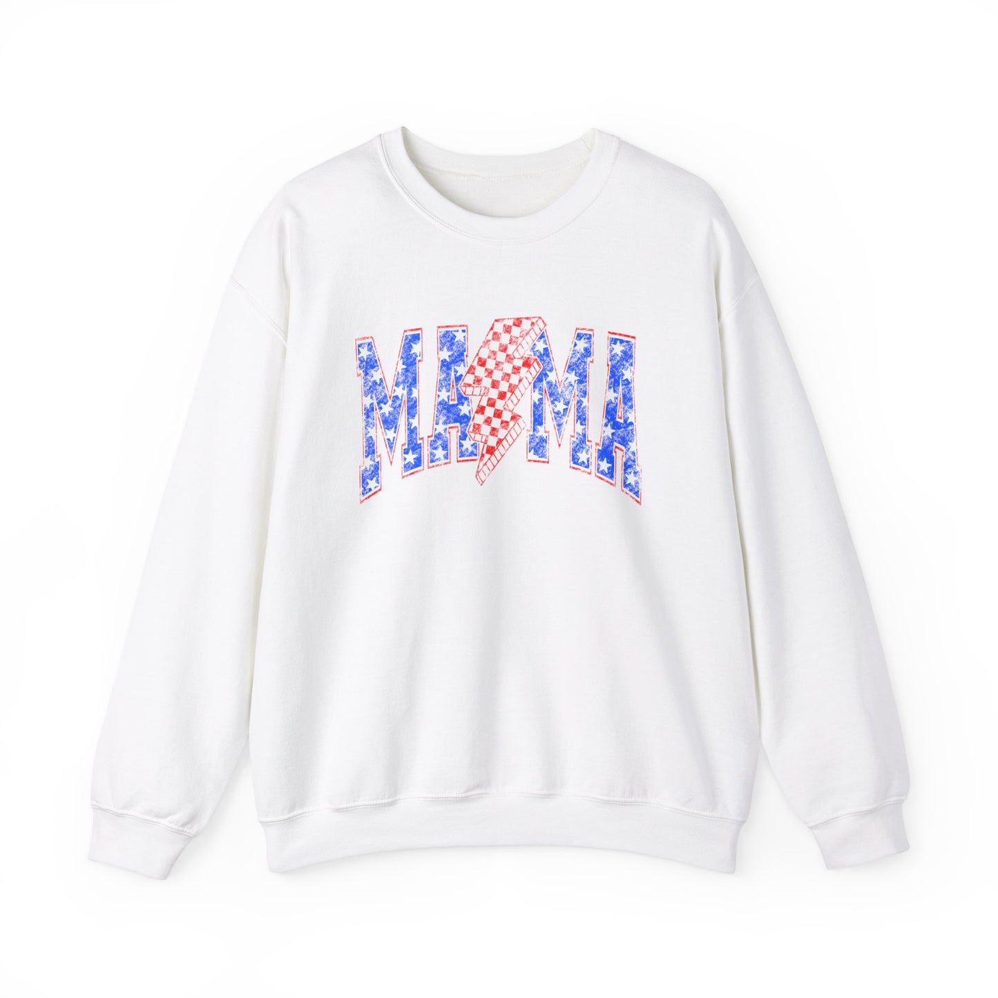 Patriotic Mama Sweatshirt, 4th of July Crewneck, Red White & Blue Band Tee Pullover for Mom