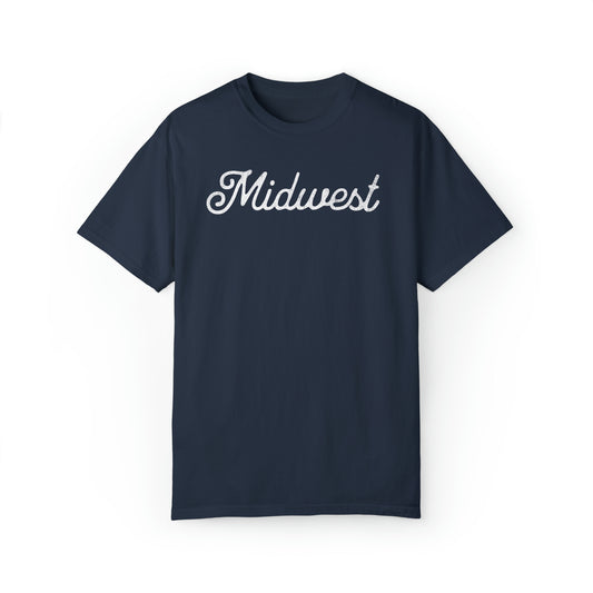 Midwest Comfort Colors Tshirt, Simple Minimalist Midwest Tee, Vintage Feel Oversized Trendy Shirt