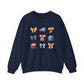 Edison Chargers Football Crewneck | Orange & Blue Watercolor Bow Sweatshirt