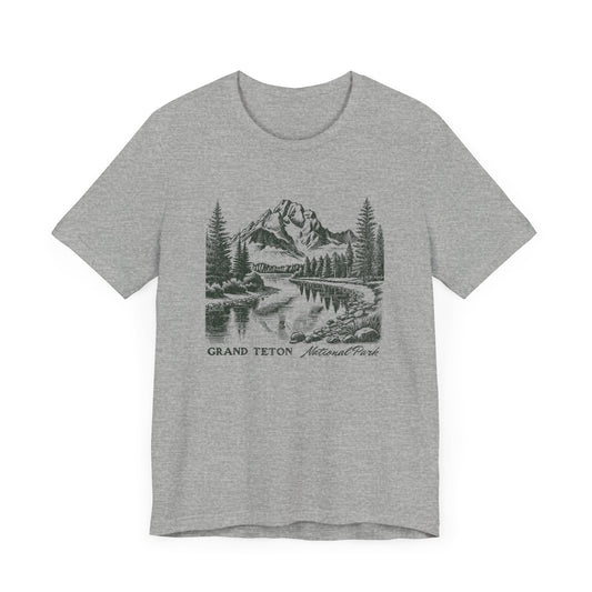 Grand Teton National Park Tee, Granola Girl Aesthetic Graphic Tshirt