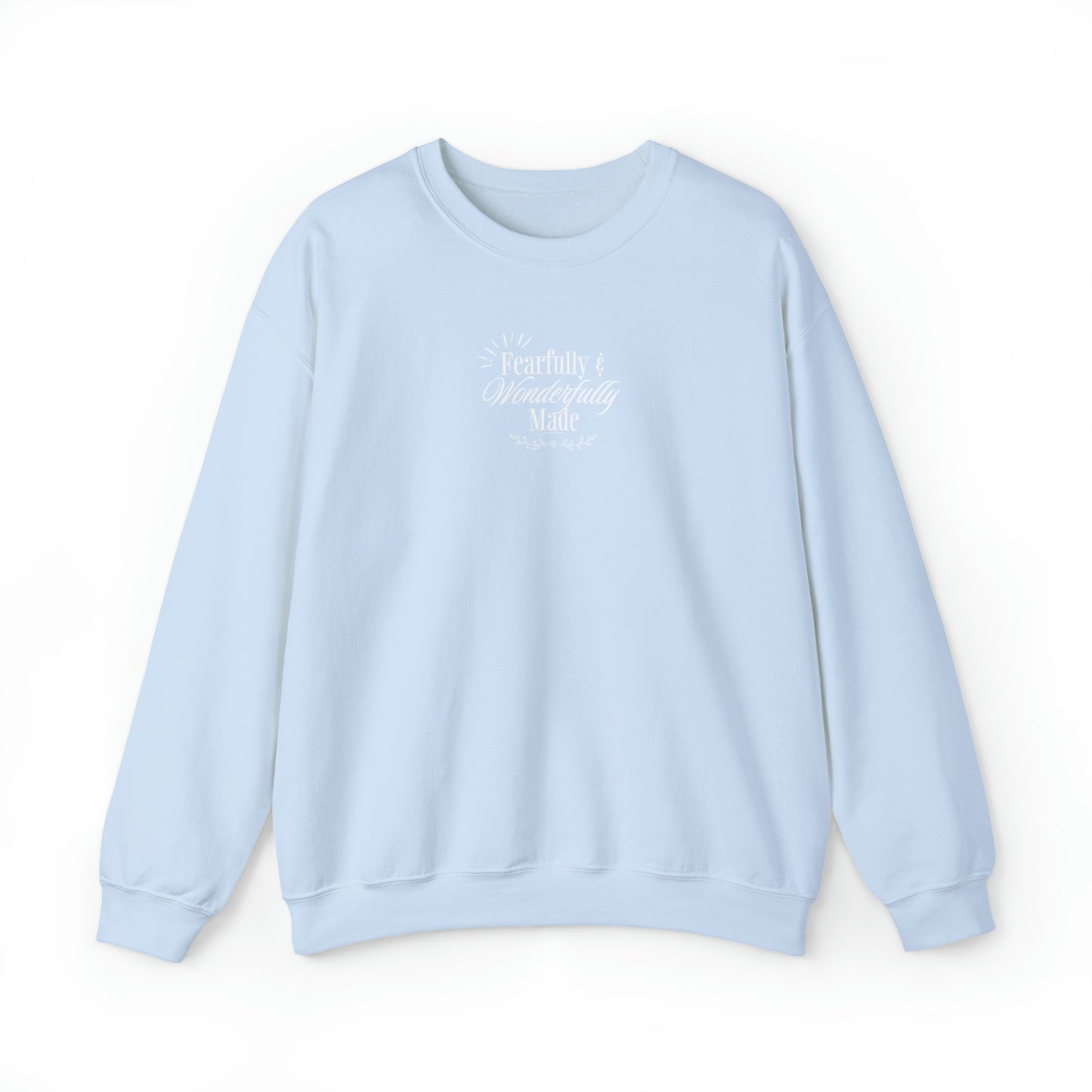 Christian Crewneck | Fearfully and Wonderfully Psalm Sweatshirt, Front & Back Print