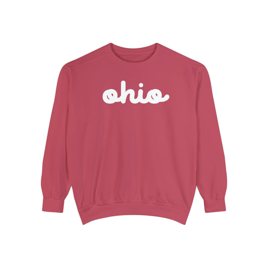 Script Ohio Comfort Colors Crewneck | Simple Ohio Gameday Sweatshirt