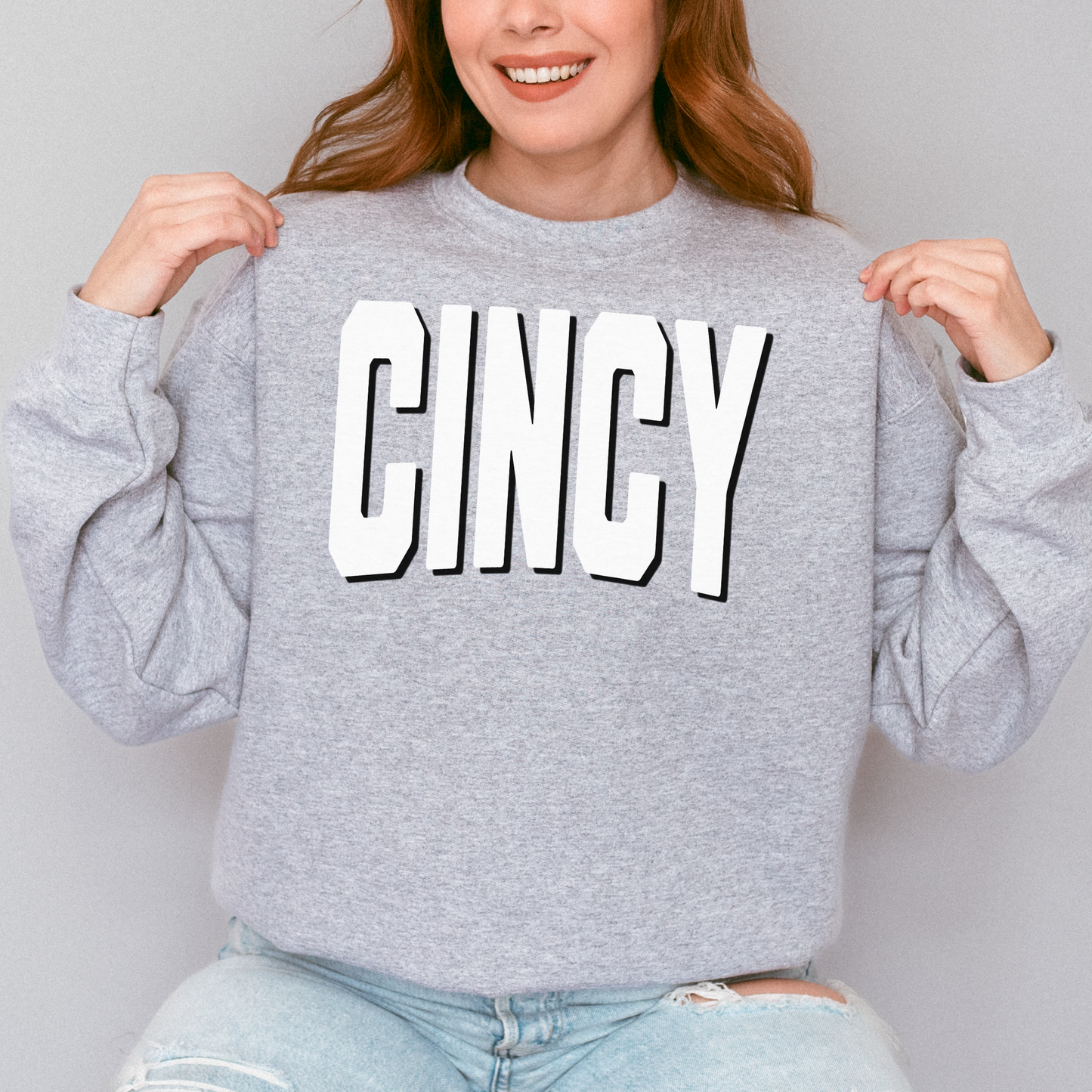 Cincinnati Varsity Style Crewneck, Cincy Gameday Sweatshirt | Reds, Bengals, Bearcats!