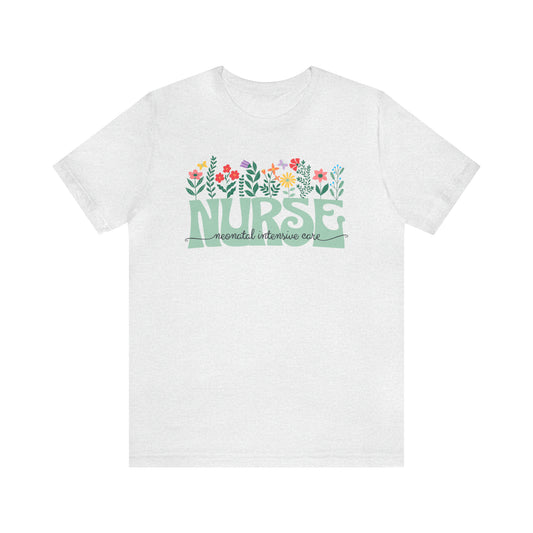 NICU Nurse Floral Tshirt
