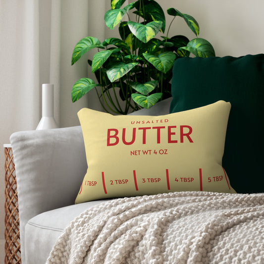 Lumbar Pillow - Unsalted Butter Cute Foodie Home Decor