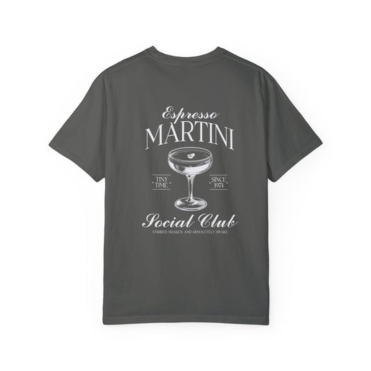 Espresso Martini Social Club Comfort Colors Tee, Vintage Feel Front & Back Graphic, Cocktail Bachelorette Happy Hour, Bachelorette T-Shirts