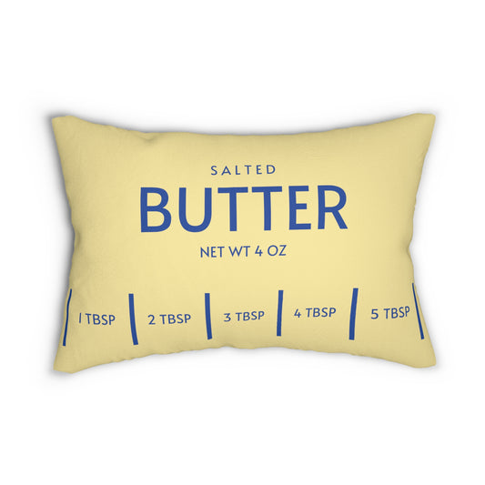 Butter Pillow, Funny Salted Butter Home Decor, Gift for Bakers, Foodies