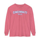 Cincinnati Soccer Long Sleeve Shirt, Cincy Futbol Comfort Colors Tee