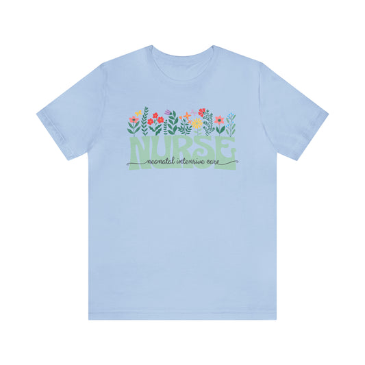 NICU Nurse Floral Tshirt