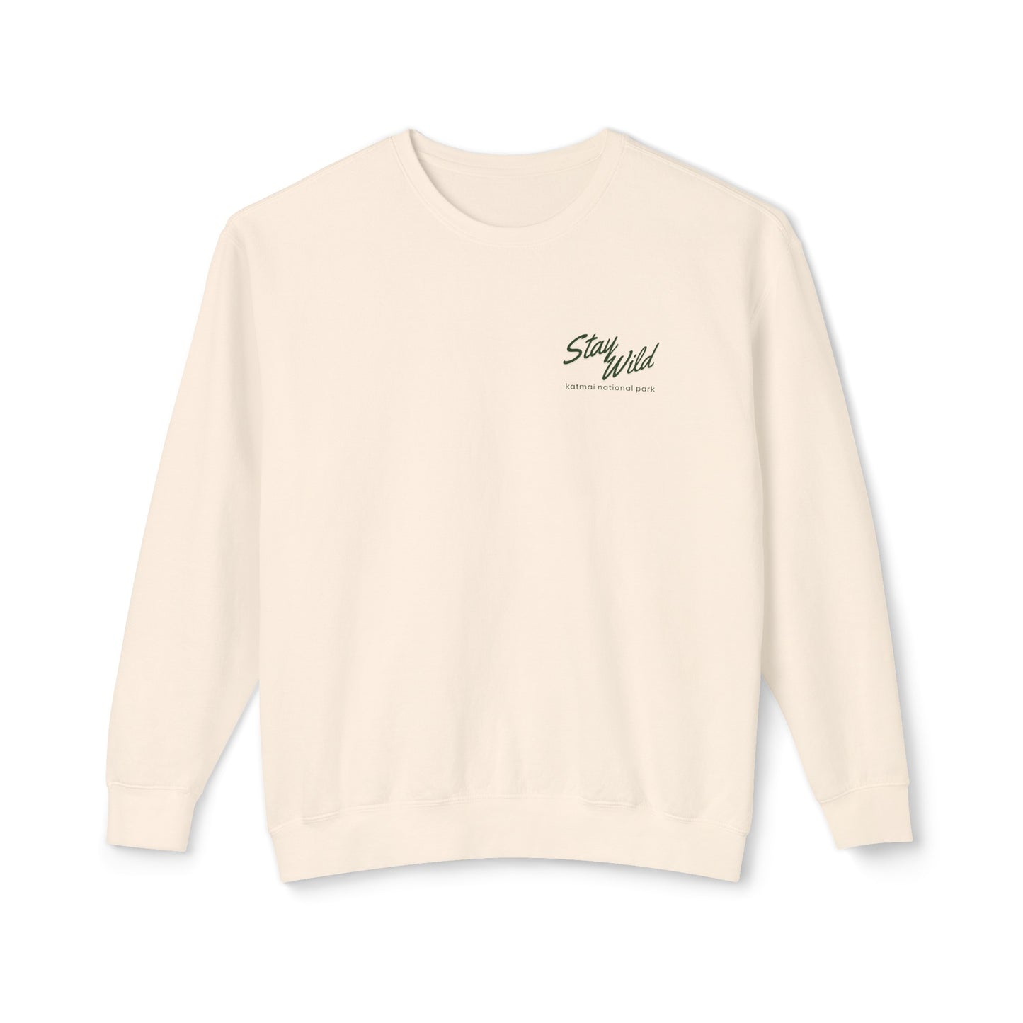 Katmai Alaska National Park Sweatshirt, Granola Girl Aesthetic Crewneck, Front & Back Graphic Pullover, Outdoorsy Style