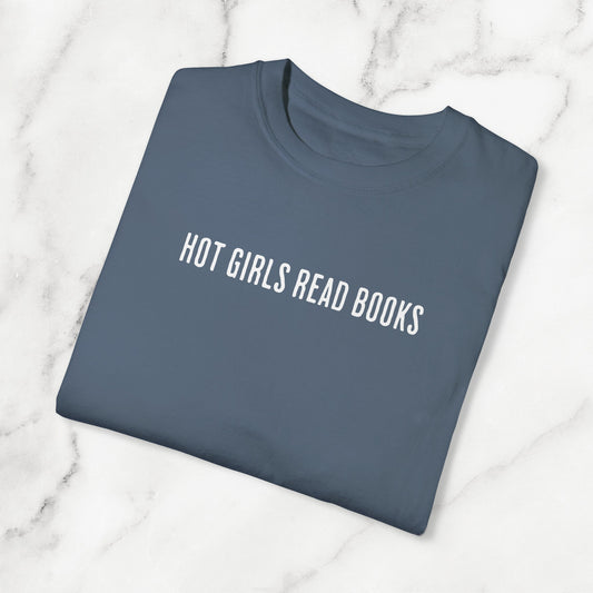 Hot Girls Read Books Comfort Colors Tee, Book Lover Tshirt, Vintage feel Shirt Gift for Readers