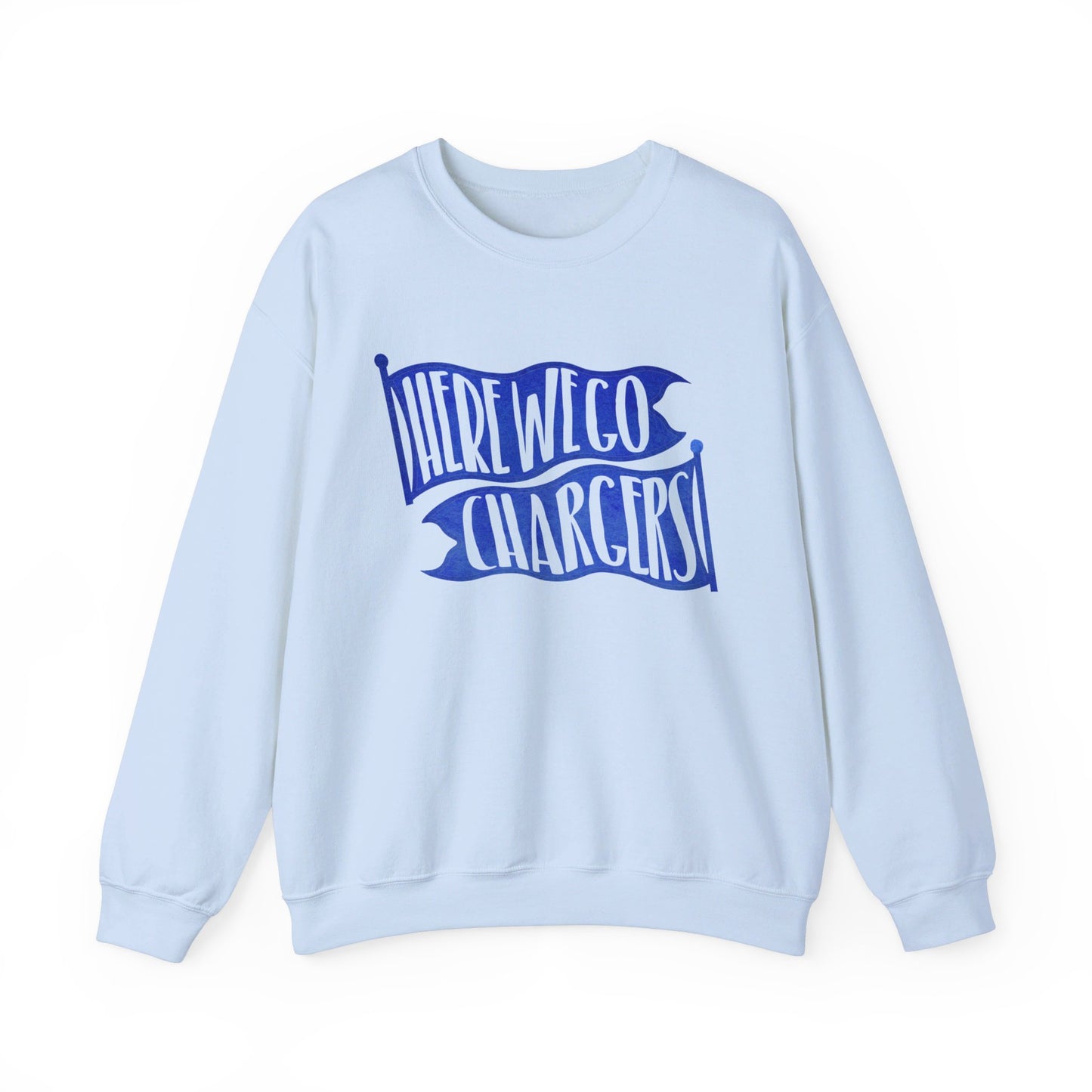 Chargers Watercolor Pennant Gameday Crewneck Sweatshirt