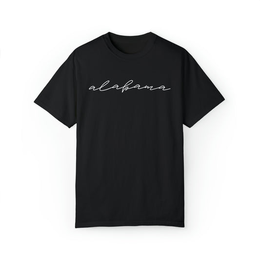 Simple Alabama Comfort Colors Tee, Vintage Feel Bama Tshirt, Trendy Oversized Minimalist State Shirt