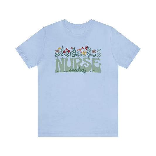 Oncology Nurse Floral Design Tshirt