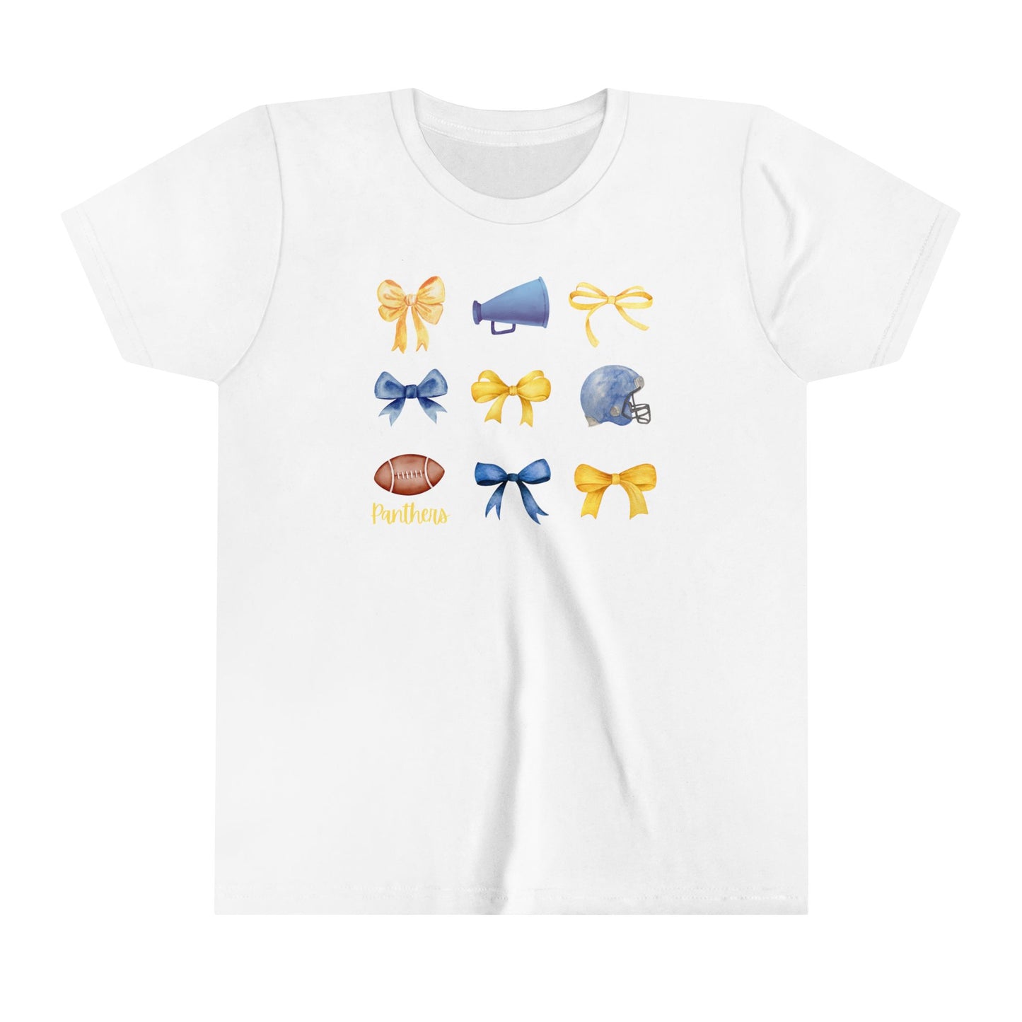 Panthers Football Bow Tshirt | YOUTH