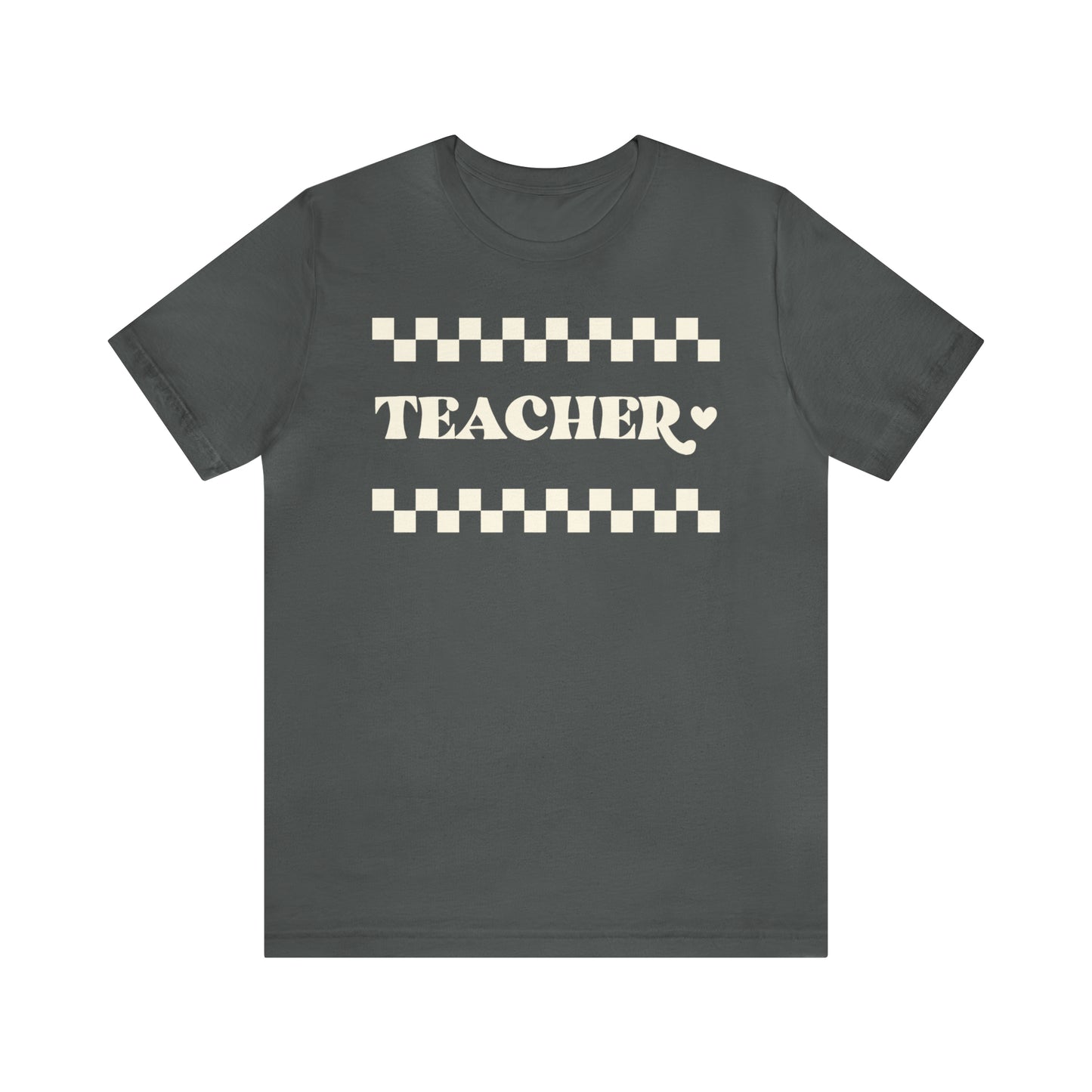 Teacher Vibes, Checkered Teacher Tshirt, Back to School Shirt for Teachers