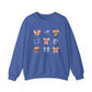 Edison Chargers Football Crewneck | Orange & Blue Watercolor Bow Sweatshirt