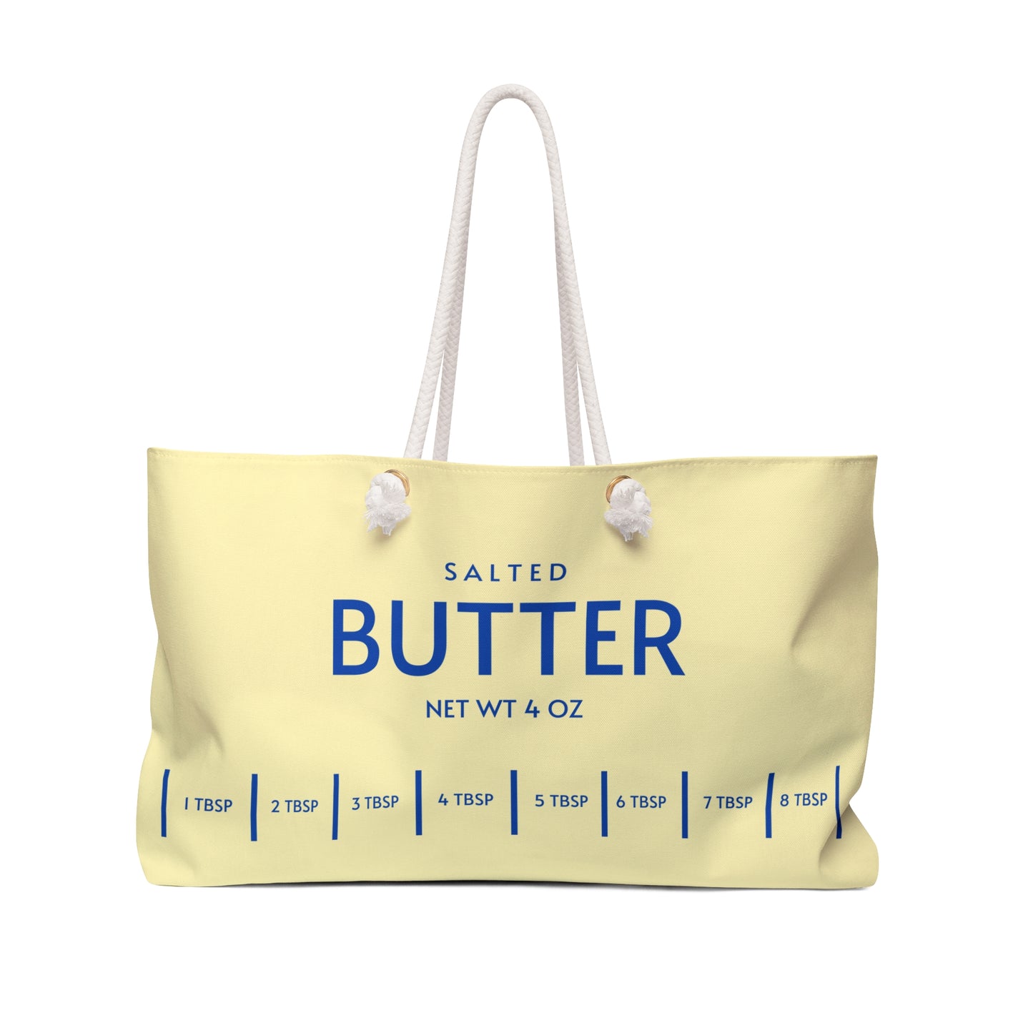 Funny Butter Weekender Bag, Novelty Food Accessories, Travel Luggage Tote, Overnight Bag, Carry On Purse, Gift for Foodies