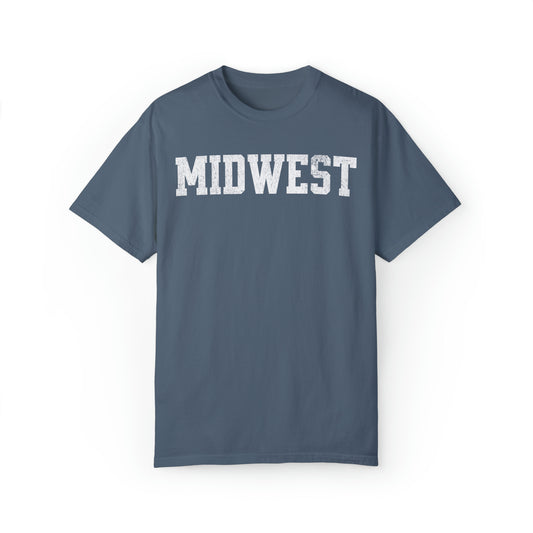 Midwest Varsity Style Tshirt, Simple Midwest Comfort Colors Tee