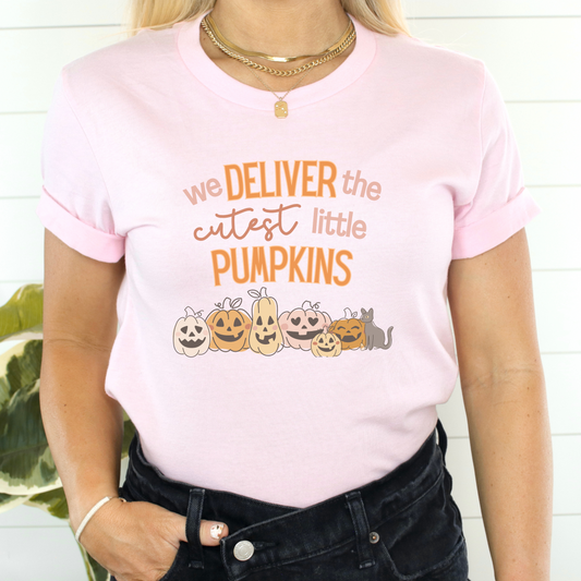 Labor & Delivery Nurse, We Deliver The Cutest Little Pumpkins, L+D Halloween, Fall Shirt