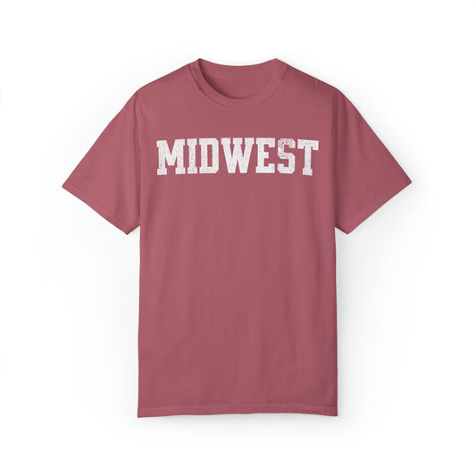 Midwest Varsity Style Tshirt, Simple Midwest Comfort Colors Tee