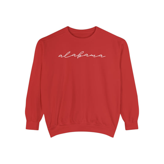 Simple Alabama Sweatshirt, Minimalist State Comfort Colors Crewneck, Vintage Feel Simple Bama Pullover