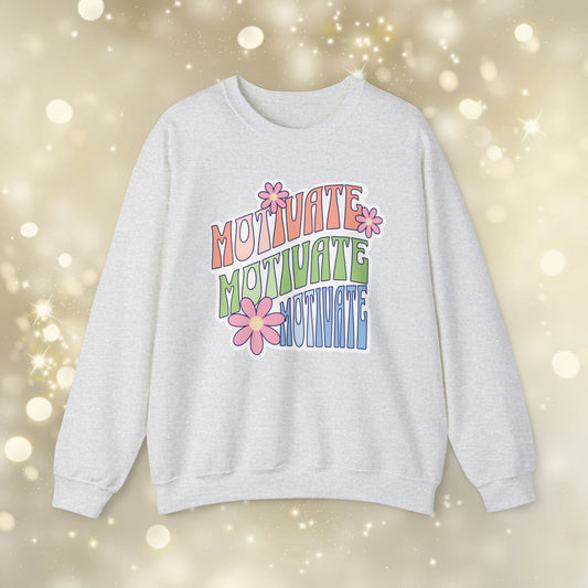 Occupational Therapy Sweatshirt, Positive Vibes Groovy OT Crewneck, mOTivate Occupational Therapist Pullover