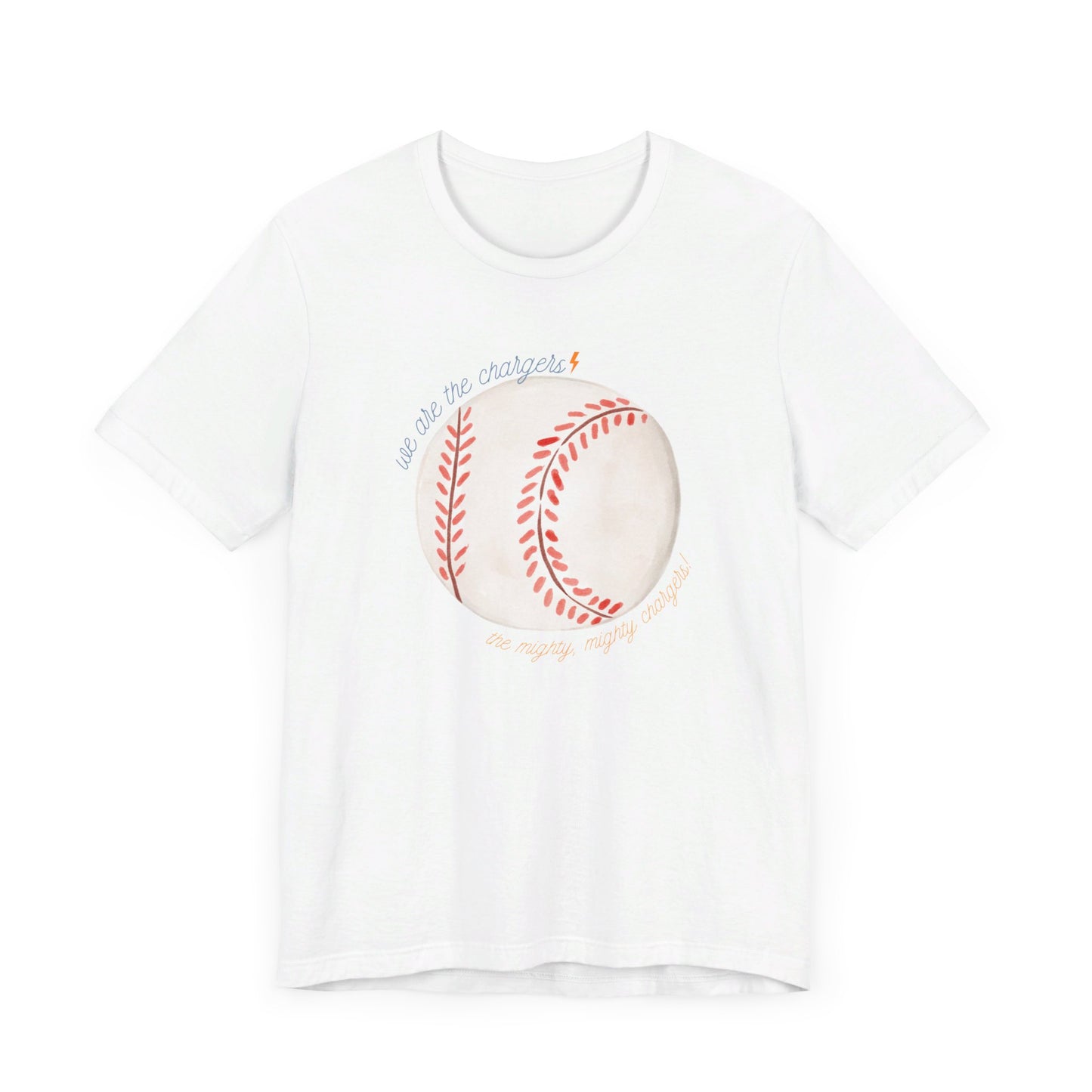 We are the Chargers Watercolor Baseball Tshirt