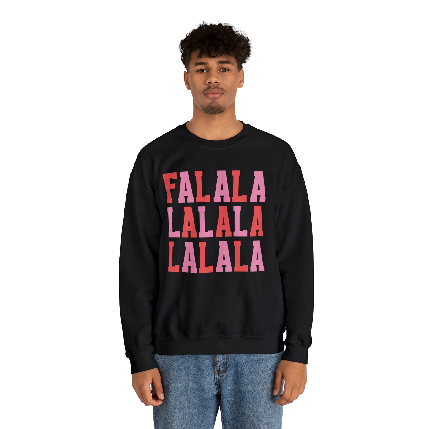 Falalalala Simple Minimalist Christmas Crewneck Sweatshirt